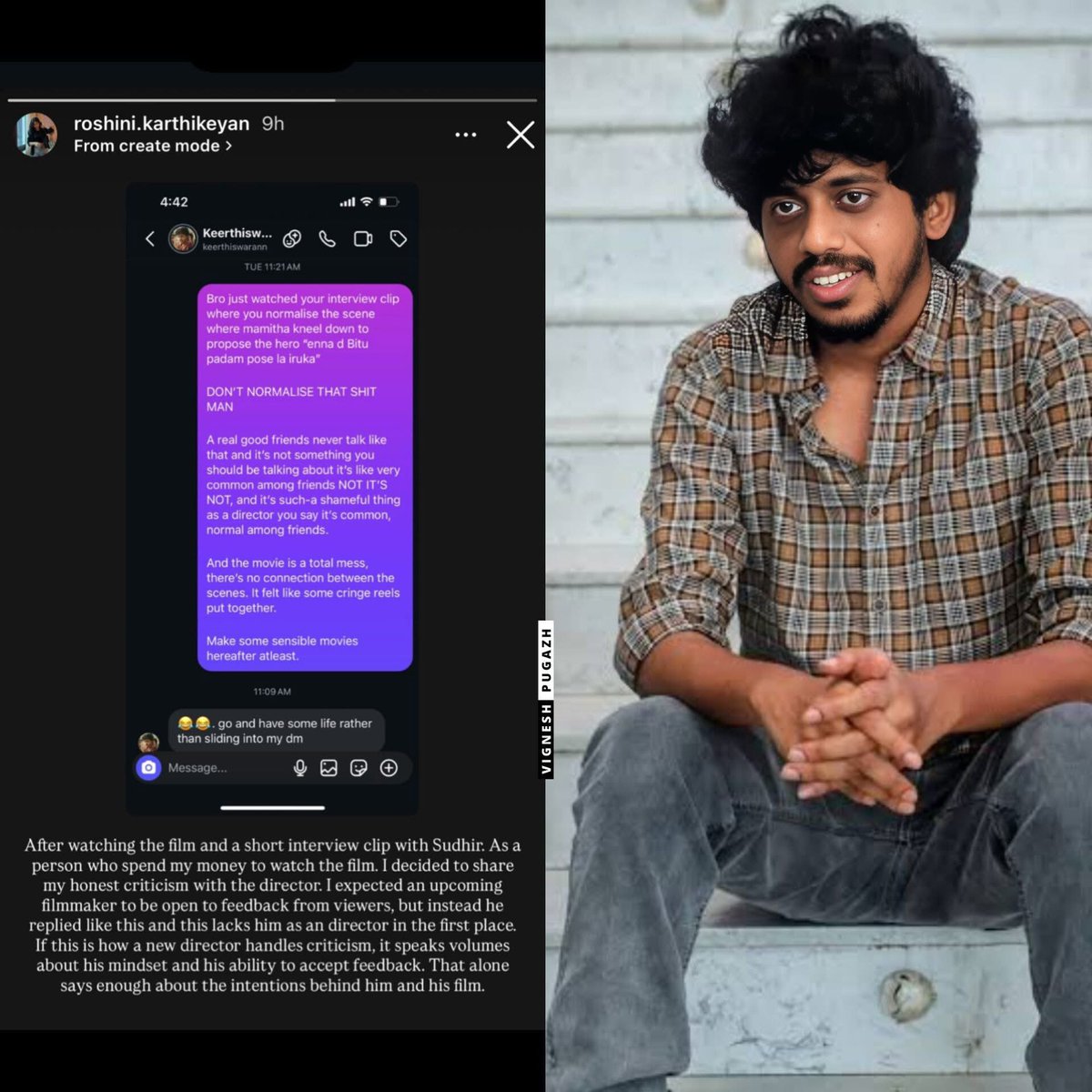 hashtagcinema_'s tweet image. Bruh needs some serious treatment from internet to get in the right path and for accepting criticism.

btw that bittu padam position la iruka dialogue was ugly as shit.