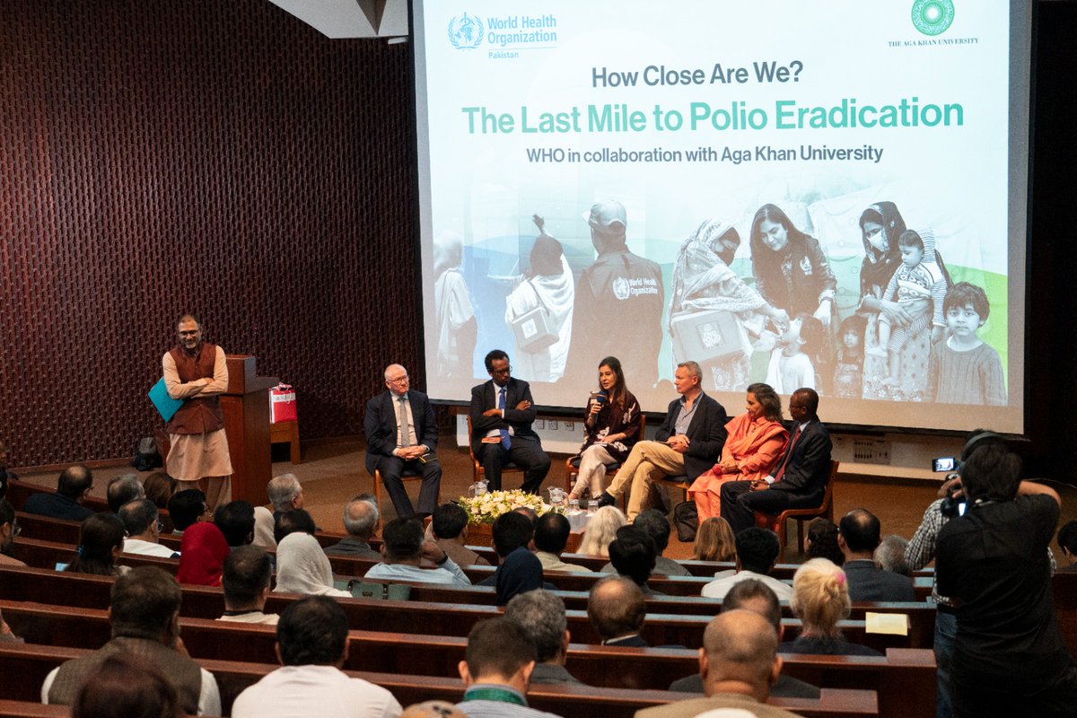 Government representatives, technical partners, and public health experts held a session in Aga Khan University, Karachi to reflect on Pakistan’s steady progress toward polio eradication and the critical steps that remain in the final phase of this effort.

The “last mile”