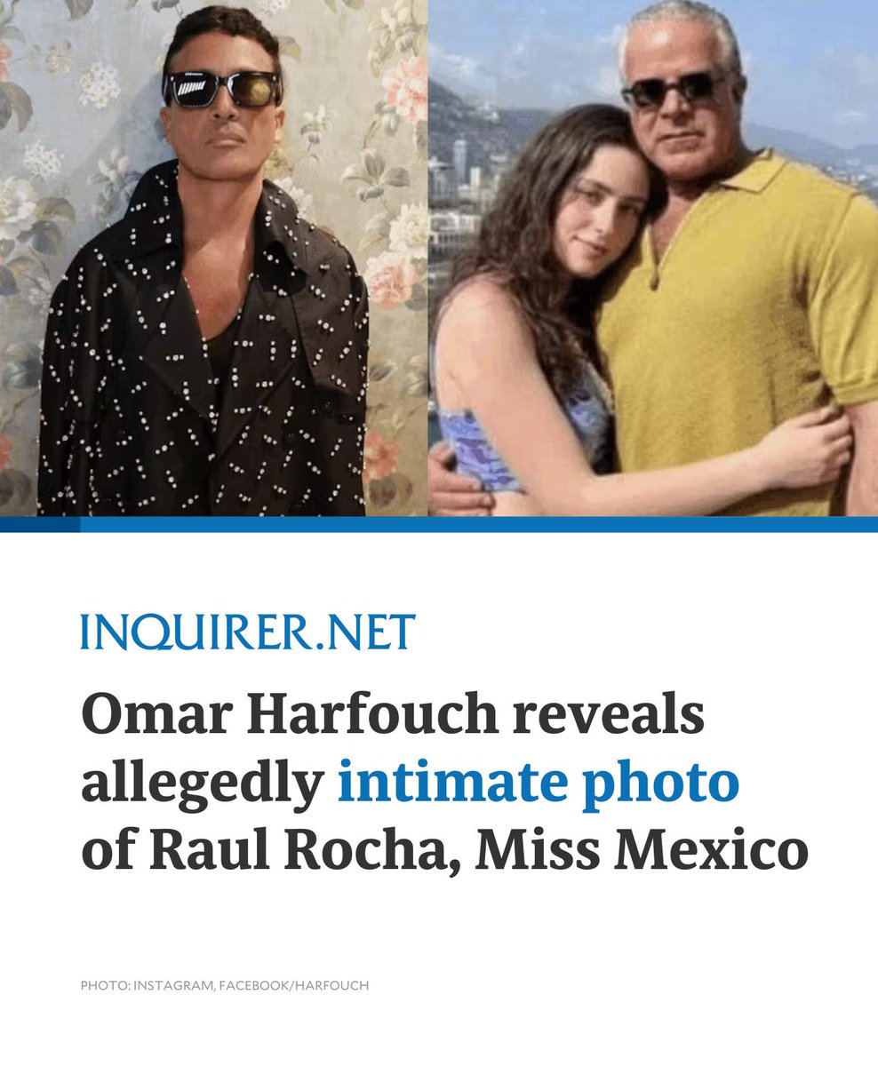 inquirerdotnet's tweet image. AND THE PLOT CONTINUES TO THICKEN

After he alleged that the results of Miss Universe 2025 were rigged, Omar Harfouch escalated his allegations by publishing a photo that he claims shows Miss Universe owner Raul Rocha embracing Miss Mexico, Fatima Bosch, suggesting an “intimate”…
