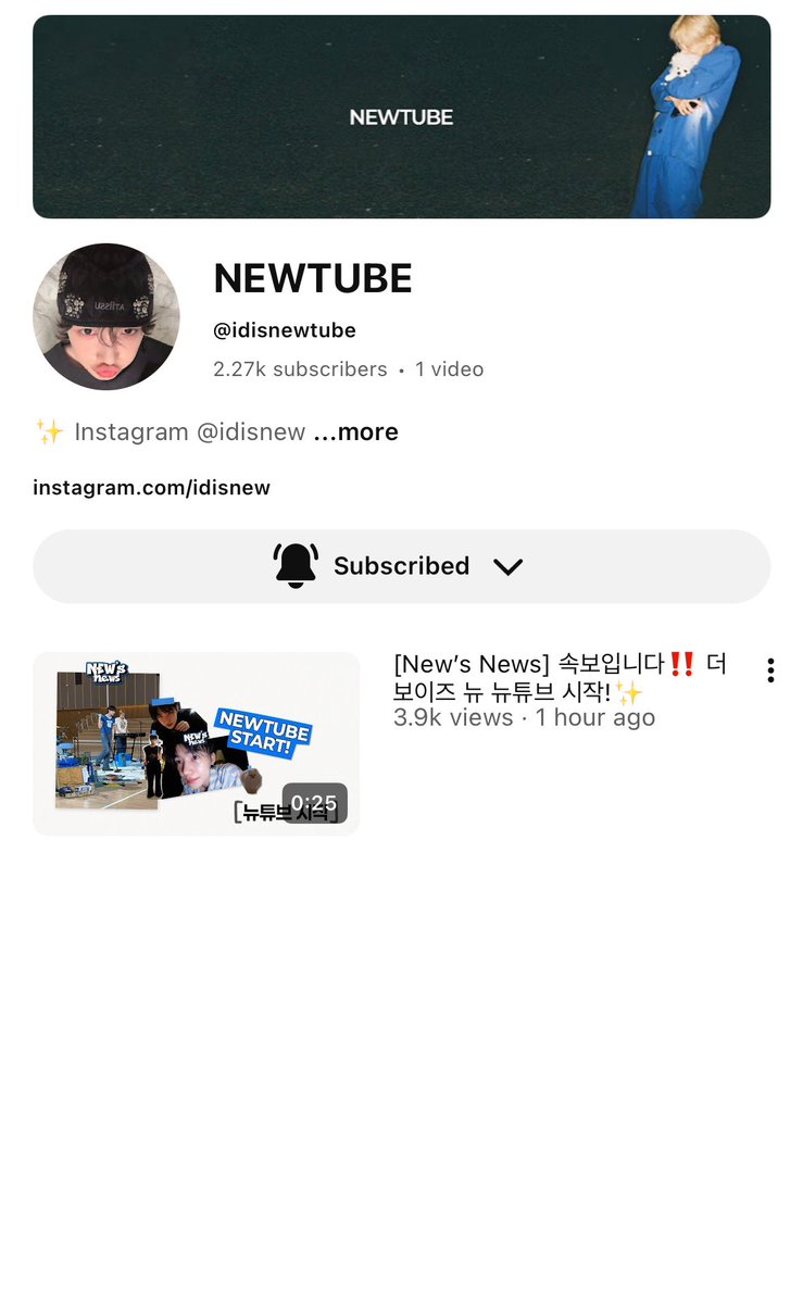 nyunyyang's tweet image. chani has officially opened his very own YouTube channel @ idisnewtube ! ♥︎