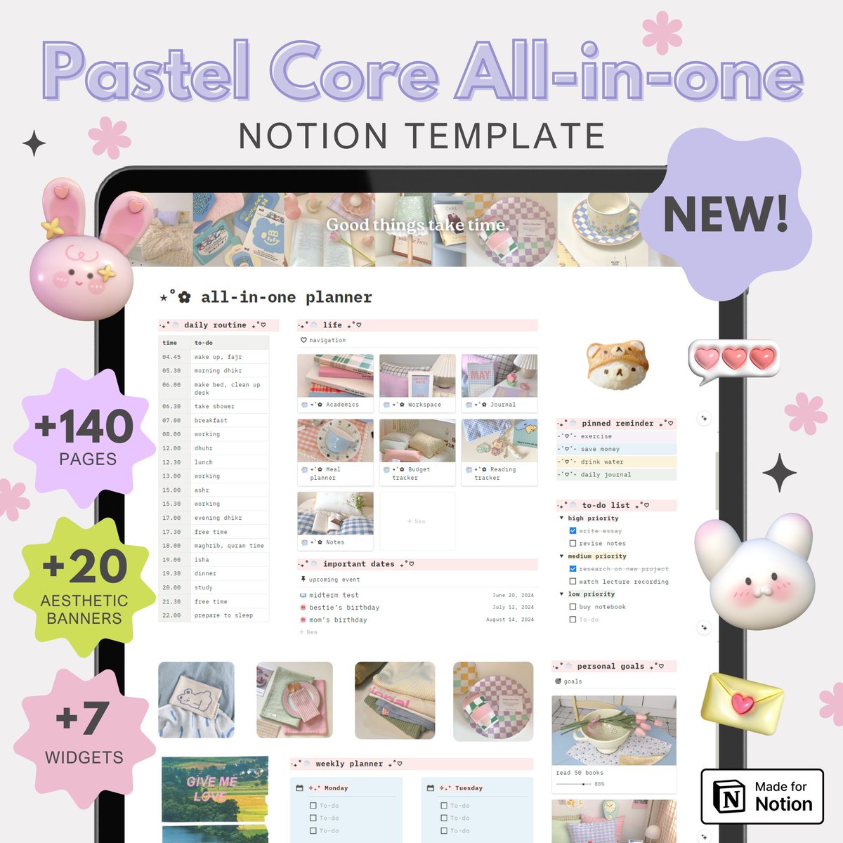 bitsofshanshine's tweet image. Transform your digital planner into an aesthetic pastel-core world with Pastel Core All-in-one Notion Template 🌸

𝗚𝗲𝘁 𝘆𝗼𝘂𝗿𝘀 𝗻𝗼𝘄!
bitsofshanshine.com

#notiontemplate #notiontwt #studytwt #booktwt #notion #collegetwt #archivetwt #buildinpublic