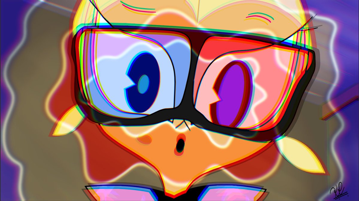 StarSpark52410's tweet image. #mlaatr #redraw @MLaaTRFanbase @NavillusStudio @MLaaTR_Reboot
Well I’m back with a new redraw of Melody(Leah) wearing the 3-D Glasses in the Episode, Lights, Camera, Genies! Also, the chromatic waves emitting from her glasses was heavily influenced by Danny Phantom’s Ghostly Wail