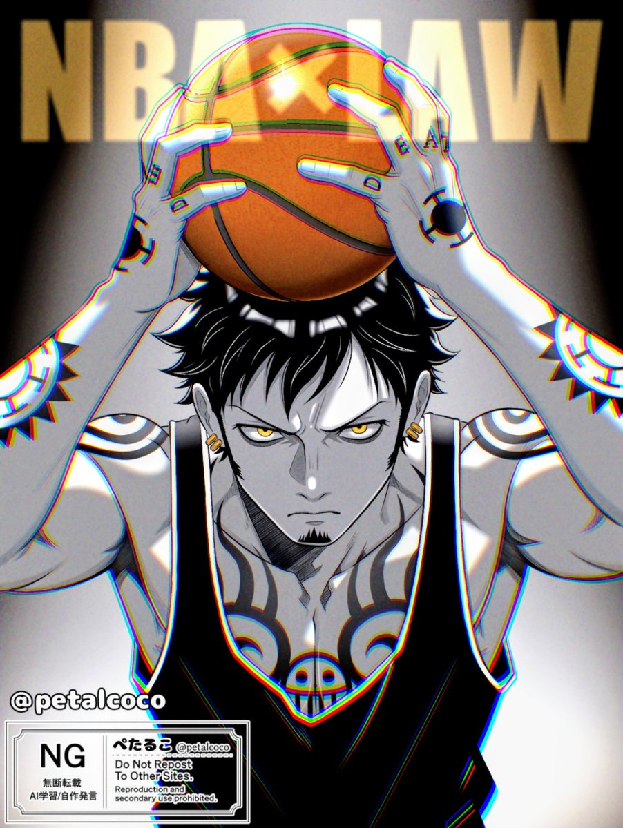 Law Fan art┃ロー君
Law in NBA Style 🏀 Take 2
#Trafalgarlaw
This is my usual vibe 😚 hope you like it 💛