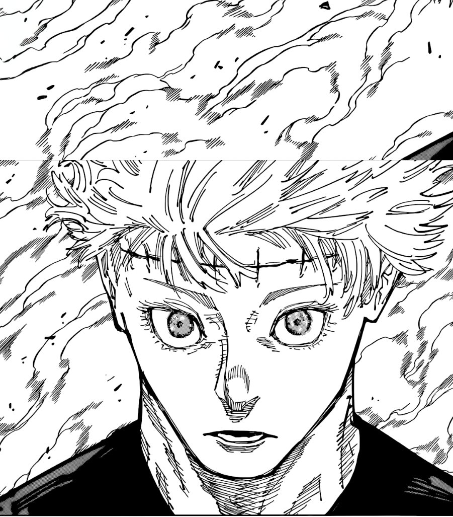 Y0ROZU's tweet photo. a lot of the "you just had to be there" moments from shinjuku showdown came from yuta okkotsu no wonder his haters were biting their nails n trembling https://t.co/iXyMYMEJdZ