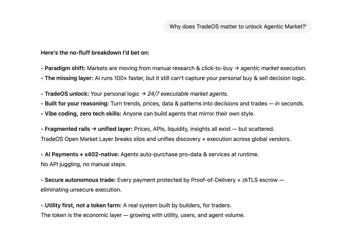 TradeOS_ai's tweet image. 🎯 When should you trust 
- your agent&apos;s recommendation,
- and the ultimate autonomous trade?

🌇 Let&apos;s see how 🖥️ ChatGPT envisions it -