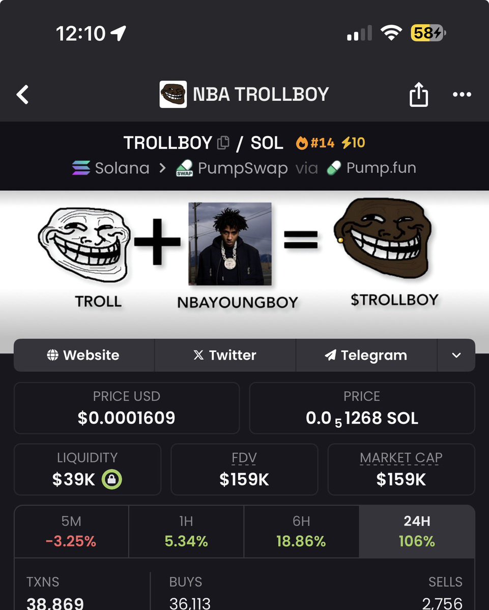 I’m going to buy us some more boost on dexscreener 

We’re literally number 14 with barely any juice

I can only imagine where we will go after this purchase