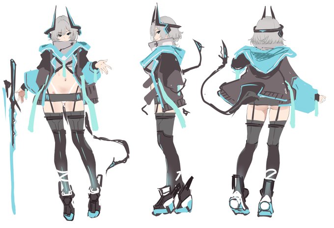 next おskeb wip
キャラデから…サイバー&スポーティってコンセプトだけなのでどうしよっかな
ウルフカット&自我つき尻尾デバイスまではすぐ決まったんだけど直球で1案目 