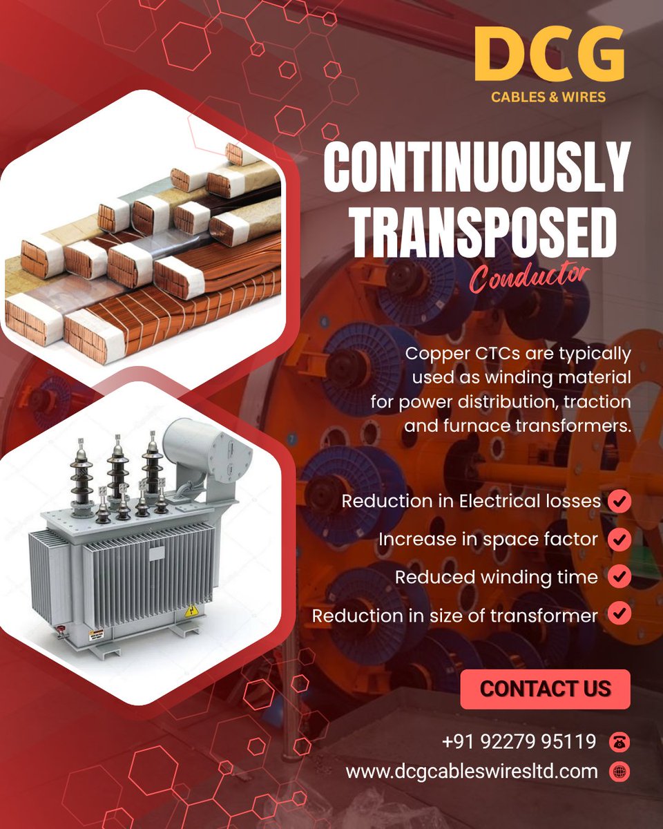 DCGCables's tweet image. DCG Continuously Transposed Conductors—designed for superior efficiency, reduced losses, and high-performance power solutions. ⚡🔧

#SubmersiblePump #DCGCables #electricity #electric #wire #cablesandwires #manufacturer #manufacturingindustry #Transformers #cables.