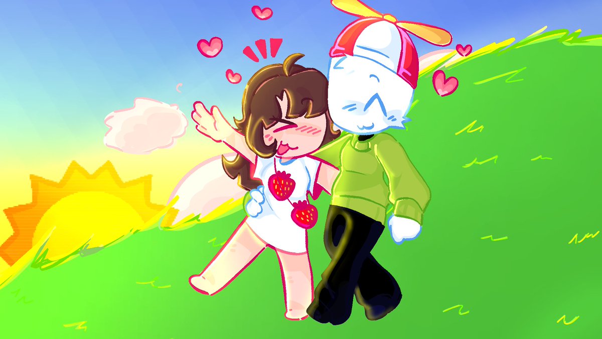 dibujito que hice hace tiempo jejejej:3 (hacen bonita pareja👩‍❤️‍💋‍👨)