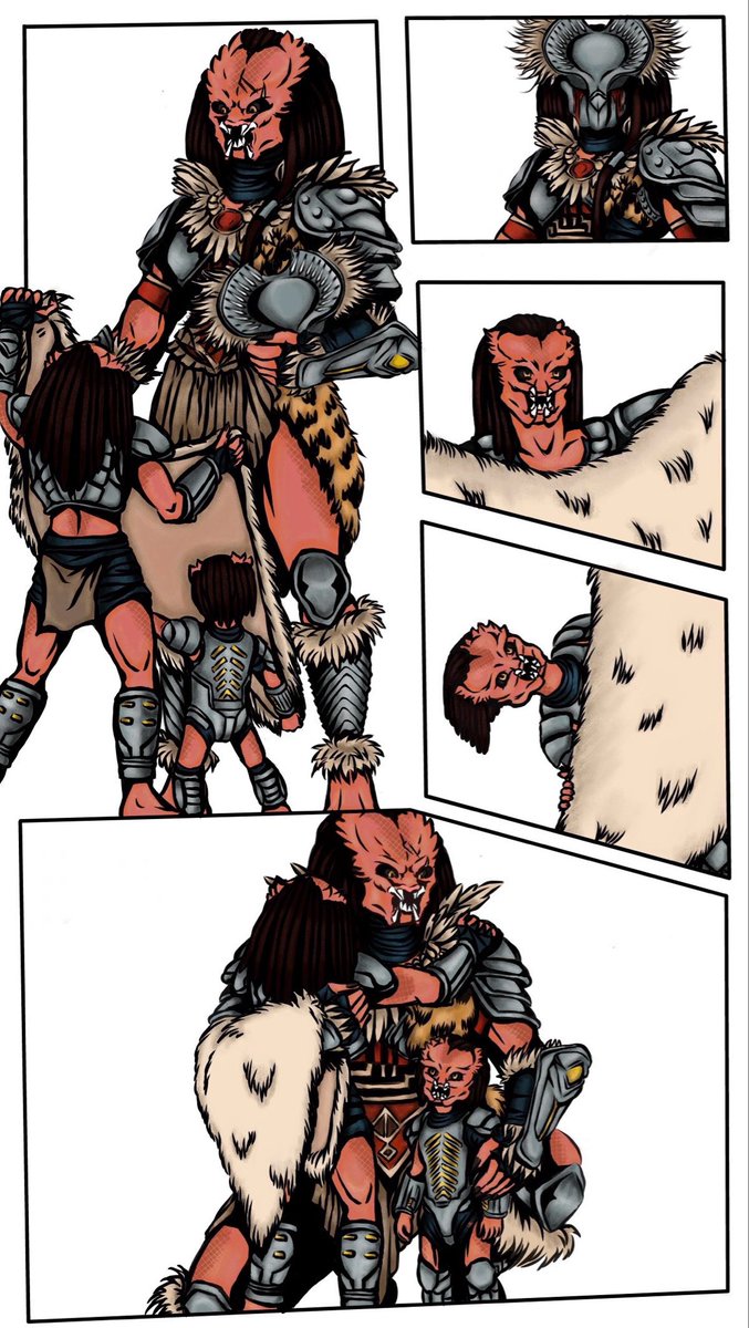 PandaJade2002's tweet image. I’ve finished coloring it, and I hope you like the result! I’m trying to practice drawing backgrounds.
#Kwei #Dek #predator #PredatorBadlands #Fanart