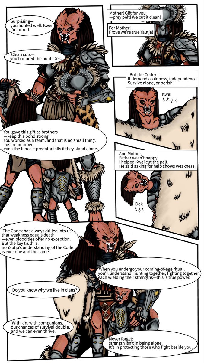 PandaJade2002's tweet image. I’ve finished coloring it, and I hope you like the result! I’m trying to practice drawing backgrounds.
#Kwei #Dek #predator #PredatorBadlands #Fanart