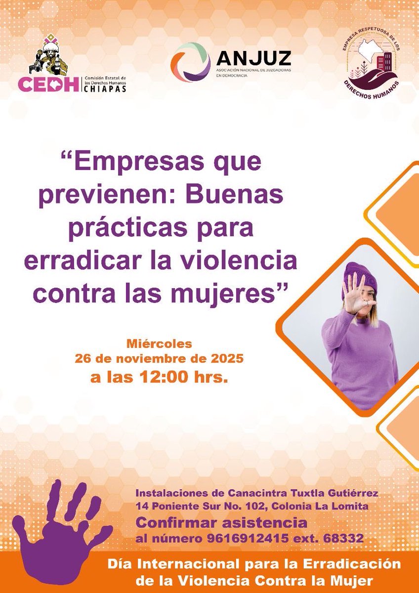 Compromiso, capacitación y acción: así avanzamos en la región sur para combatir la violencia contra las mujeres. 

Sigue las participaciones de nuestra vicepresidenta sur de la mano de la <a href="/CEDHChiapas/">CEDH Chiapas</a>