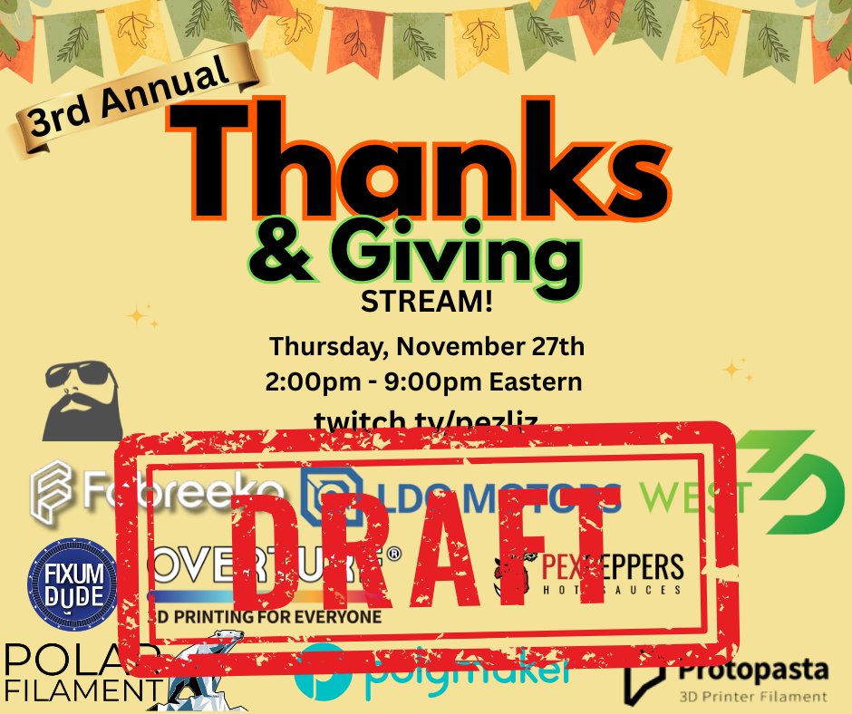 SNEAK PREVIEW - lots of fantastic companies to add to the list for my 3rd annual Thanksgiving stream!