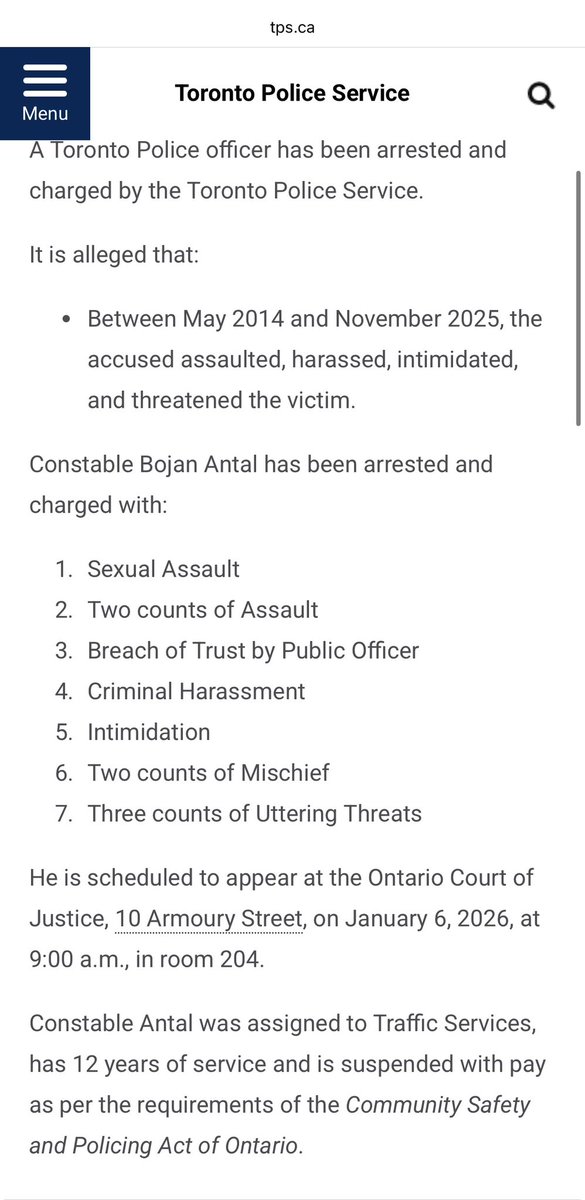 edwardrow's tweet image. This officer, Bojan Antal, is accused of harassing, sexually assaulting, assaulting, intimating, threatening someone for more than 11 years. In 2024 he was paid a salary of $357,835 making him among the top 10 highest paid police across multiple years, and he’s suspended with pay
