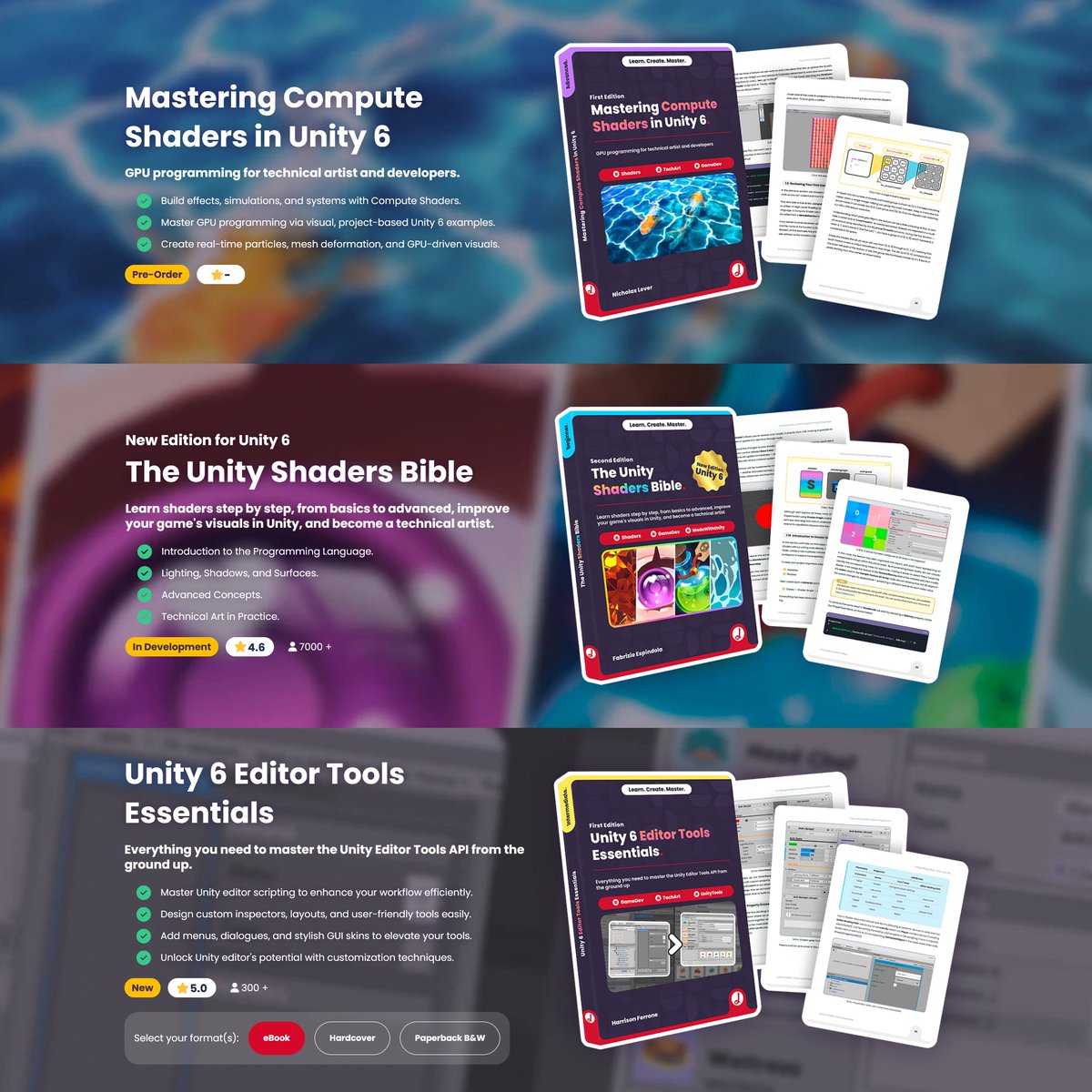 ushadersbible's tweet image. These three Unity books cover about 90% of the Technical Art skills you need in the game industry. Take a look at ✨ jettelly.com

#madewithunity #indiedev #gamedev