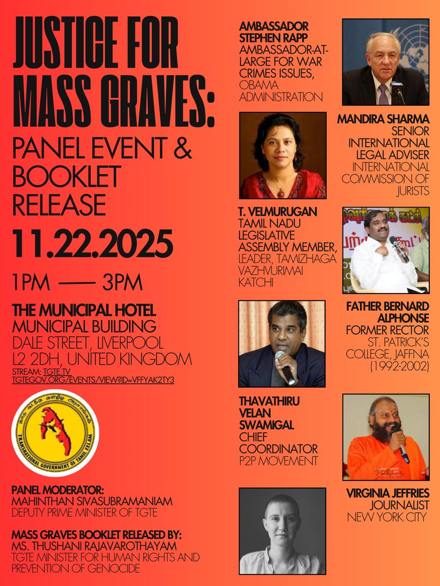செம்மணியில் கொத்துக் கொத்தாக தமிழர்கள் இன அழிப்புக்கு உள்ளாக்கப்பட்டு புதைக்கப்பட்ட மனிதப் பேரவலம் தொடர்பாக நாடு கடந்த தமிழீழ அரசாங்கம் சார்பில் அதன் பிரதமர் திரு.ருத்ரகுமாரன். அவர்களின் ஒருங்கிணைப்பில்  உலகின் பல்வேறு நாடுகளைச் சேர்ந்த மனித உரிமை ஆர்வலர்கள் மற்றும் தமிழீழ ஆதரவு