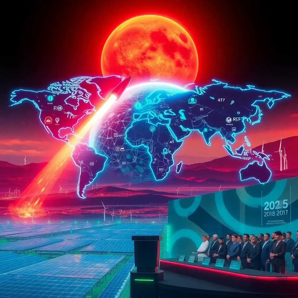 YKhatoon22258's tweet image. 2025 trends: AI regs global, SpaceX Mars launch, renewables at 50%. Climate summits intensify. #2025News #GlobalTrends #TechFuture (98 chars)