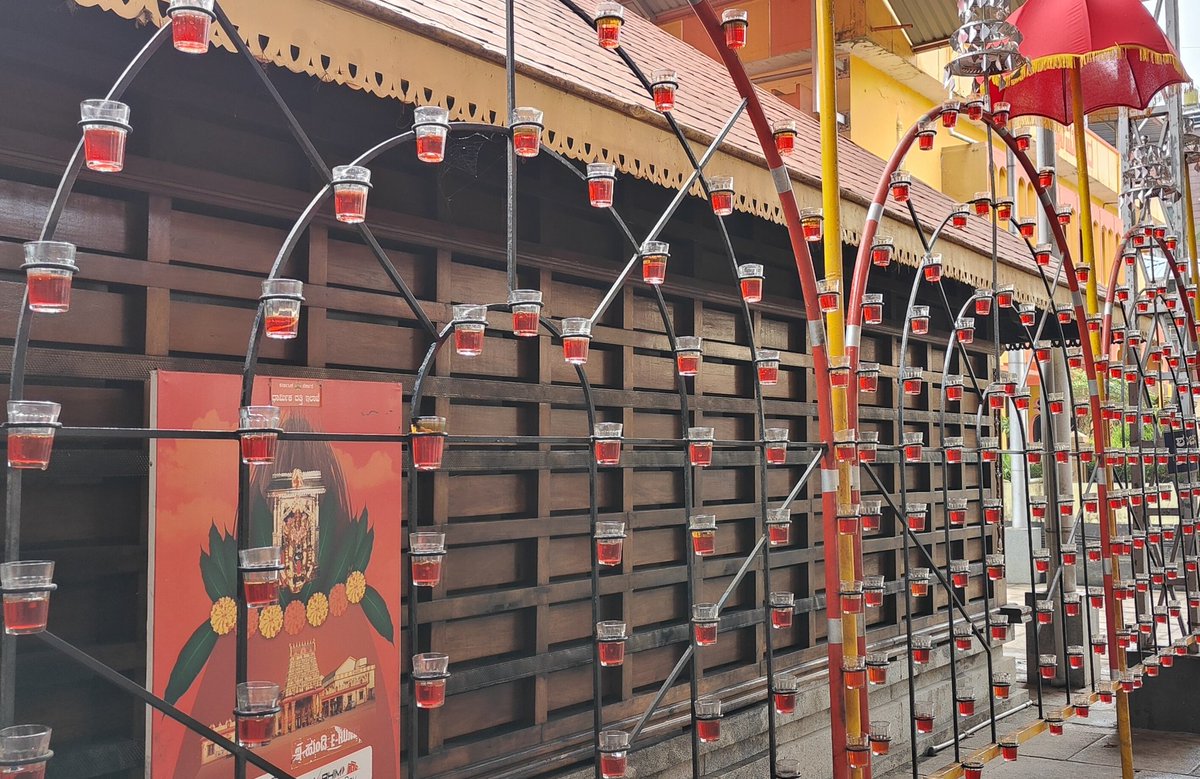 KiranKS's tweet image. Guess what are these, outside of a Devasthana in Karnataka?