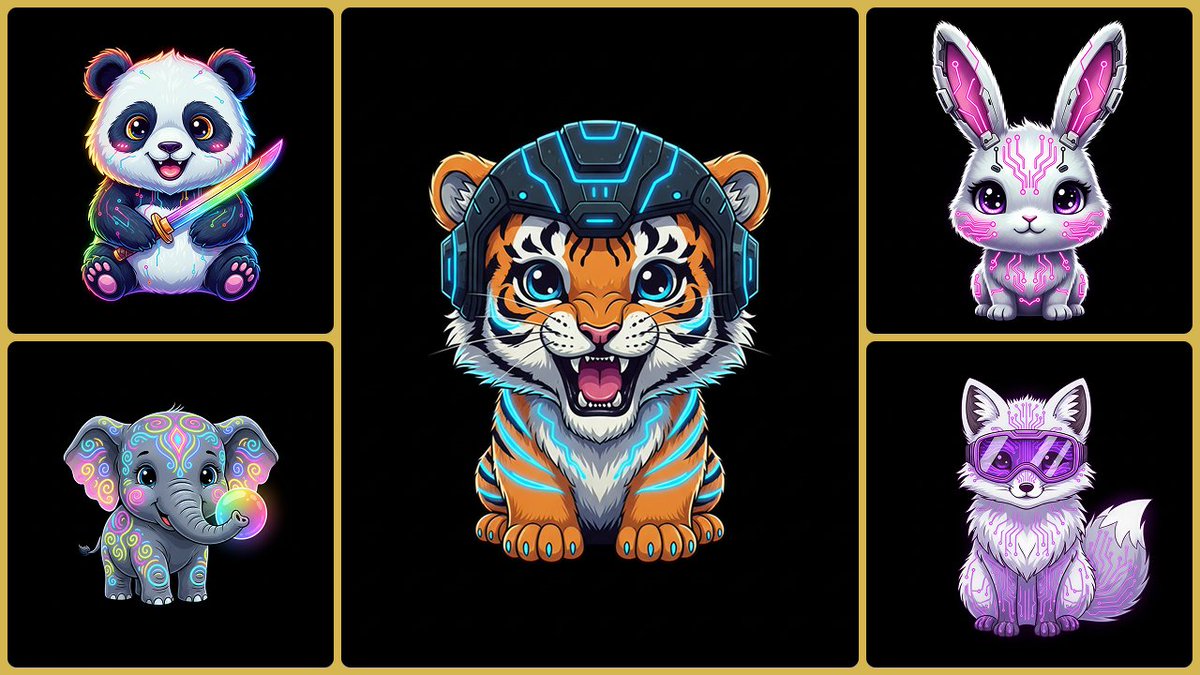 50 Cute Neon Cyberpunk Animals just dropped!
Perfect Twitch emotes &amp; Discord stickers
Only $13.59 
Grab now → [sedaghatarshia.gumroad.com/l/jsxrb]
#AIArt #TwitchEmotes #Cyberpunk #CuteAnimals #DiscordStickers