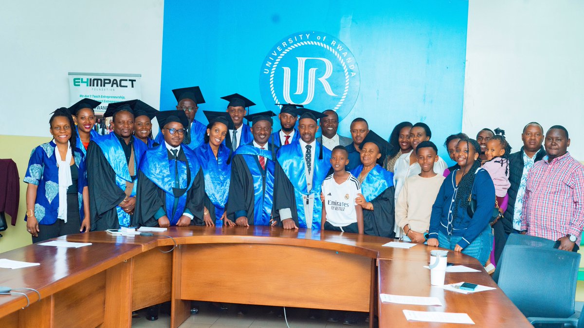 E4impact_Rwanda's tweet photo. Today, we celebrate graduation of the brilliance and vision of 13 Executive MBA graduates at @Uni_Rwanda @E4Impact  The future of African impact entrepreneurship is brighter with you in it! 
#E4ImpactEntrepreneurs #E4Impact #Kigali #BusinessForGood  @KabagambeI https://t.co/m7QZfzbxJM