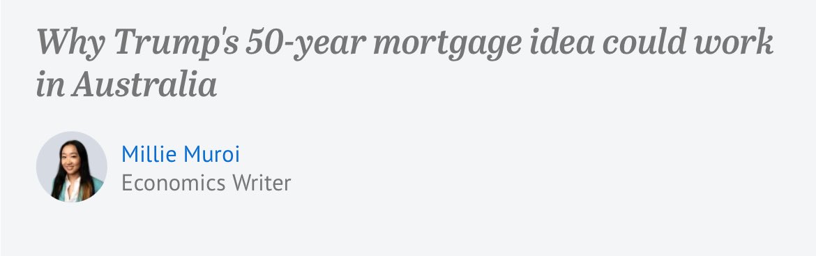 RBASHAGGER's tweet image. The SMH always hammer Trump every single day. But manage to praise him on the 50-year mortgage.