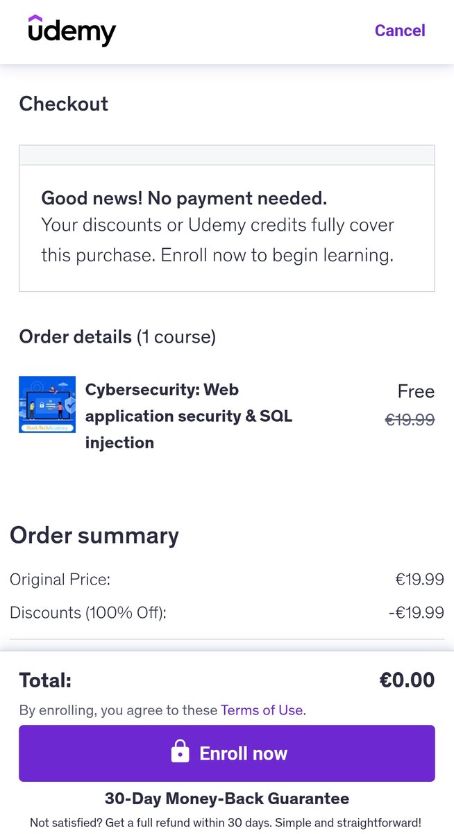 freeprogrammers's tweet image. #آموزشی
دوره خوبی هستش تا برداشته نشده، رایگان به اکانت یودمی تون اضافه کنید
موضوع:
Cybersecurity: Web application security &amp;amp; SQL injection

لینک:
udemy.com/course/web-app…

#SQLInjection
#SQLi
#WebAppSec
#AppSec
#CyberSecurity
#Infosec
#Pentest
#BugBounty
#SecureCoding
#OWASP