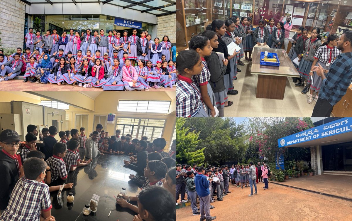 KVHASSAN3's tweet image. 🌱 GKVK EDUCATIONAL TOUR 🌱

PM Shri KV Hassan&apos;s 8th graders visited Gandhi Krishi Vignana Kendra!

Interacted with Bio Tech experts 🧪 Marveled at Sunflower Fields 🌻 Discovered Horticulture Nursery 🌱

Science meets nature! ✨

#PMShriKV #GKVK #ExperientialLearning