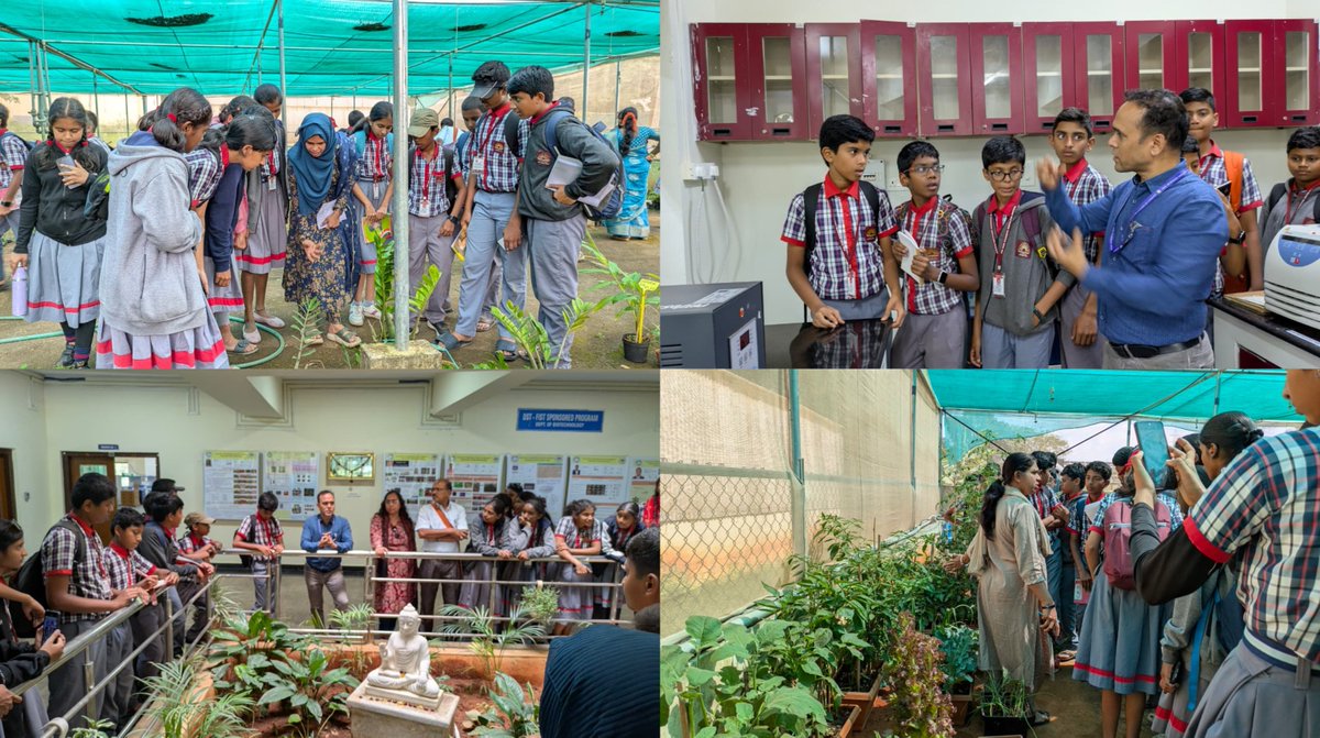KVHASSAN3's tweet image. 🌱 GKVK EDUCATIONAL TOUR 🌱

PM Shri KV Hassan&apos;s 8th graders visited Gandhi Krishi Vignana Kendra!

Interacted with Bio Tech experts 🧪 Marveled at Sunflower Fields 🌻 Discovered Horticulture Nursery 🌱

Science meets nature! ✨

#PMShriKV #GKVK #ExperientialLearning