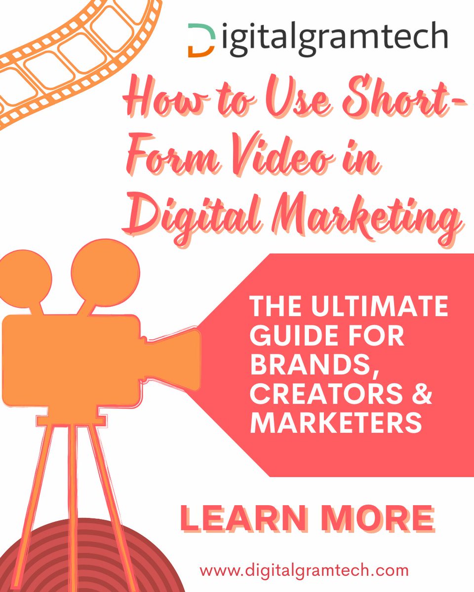 digitalgramtech's tweet image. As the world becomes busier &amp;amp; attention spans shorten, #shortformvideo has risen to prominence in digital marketing, positioning itself as a promising golden child of the industry.
Read the full article : digitalgramtech.com/how-to-use-sho…
#digitalgramtech #digitalmarketing #videomarketing