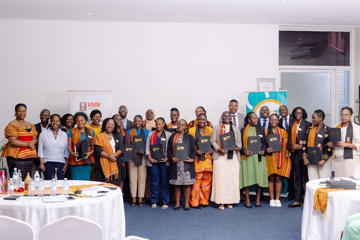 <a href="/unwomenuganda/">UN Women Uganda</a> <a href="/Eloneainebyoona/">Elone Ainebyoona</a> <a href="/UNDPUganda/">UNDP Uganda</a> <a href="/ASG_Africa/">African School of Governance (ASG)</a> <a href="/Restless_Uganda/">Restless Development</a> <a href="/NimdUganda/">NIMD Uganda</a> <a href="/MastercardFdn/">Mastercard Foundation</a> <a href="/DEInitiative_/">Development Eye Initiative</a> <a href="/centre4policy/">CEPA</a> <a href="/PSDI_UG/">Population and Social Development Institute🇺🇬</a> Congratulations once again to the Usisi Amandla Fellowship 2024 Cohort graduates who now leave equipped with confidence, skills, mentorship and a strong network to influence governance and shape Uganda’s future 👏👏
#UsisiAmandlaGraduation #SisterStrength