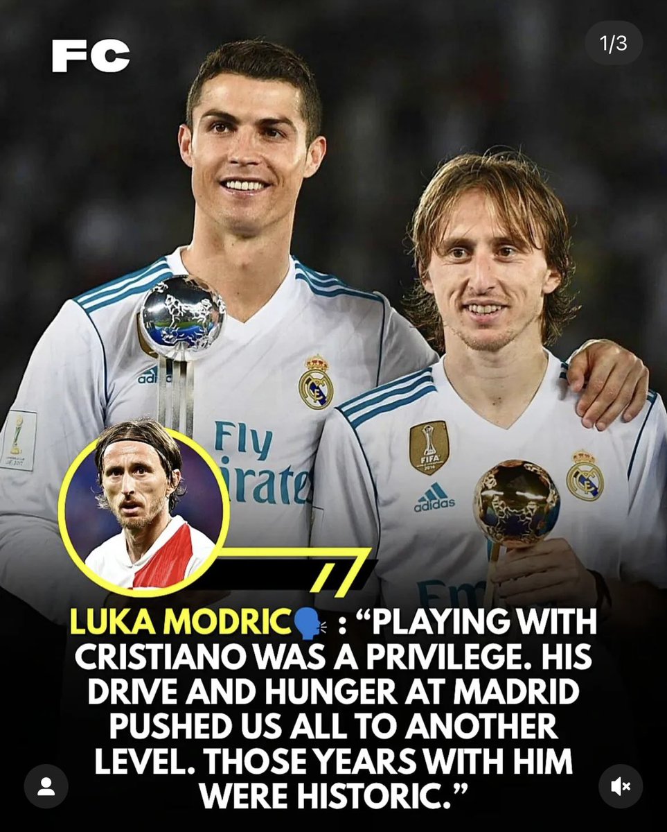 FrankKhalidUK's tweet photo. Luka Modric talking about Cristiano Ronaldo. https://t.co/zwYQddH0Og