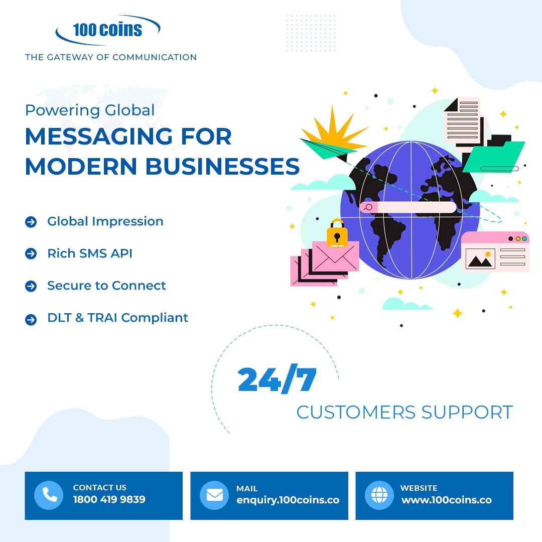 AditekSystemsPL's tweet image. Powering Global Messaging for Modern Businesses
Lightning-Fast delivery | Real-time alerts, OTPs &amp;amp; notifications
Details, Call- 18004199839 or Mail us-enquiry@100coins.co
#AditekSystemsPrivateLimited #100Coins #SMSAPI #DigitalConnection #BusinessGrowth #IndianTechnology #Banking