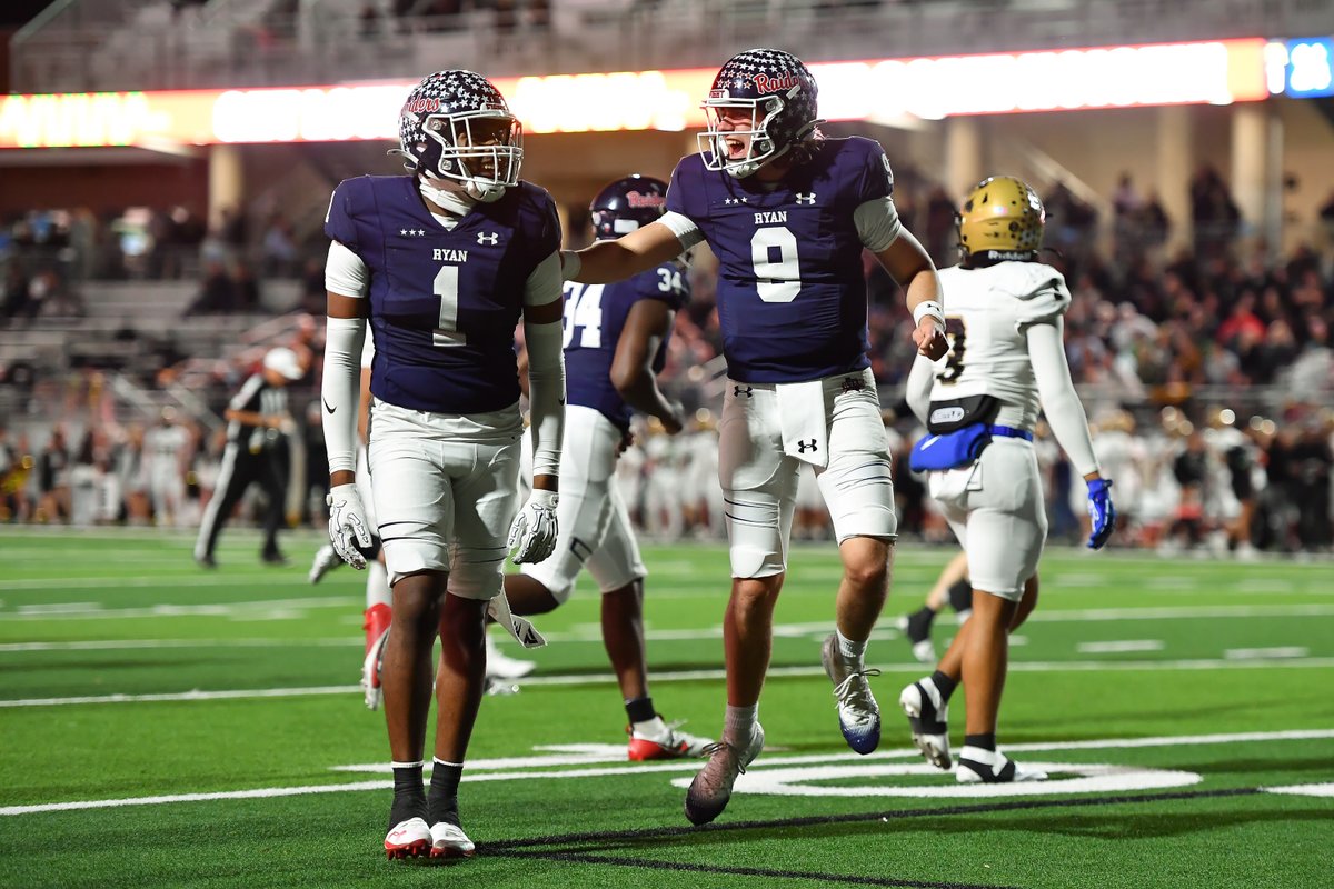 Ryan put together an all-around dominant performance Friday in a 59-0 playoff win over Abilene, avenging its loss in the teams’ last meeting two years ago.

Quin Henigan threw for 322 yards and 6 TDs, and the Ryan defense posted its second shutout.

Story: dentonrc.com/sports/high_sc…