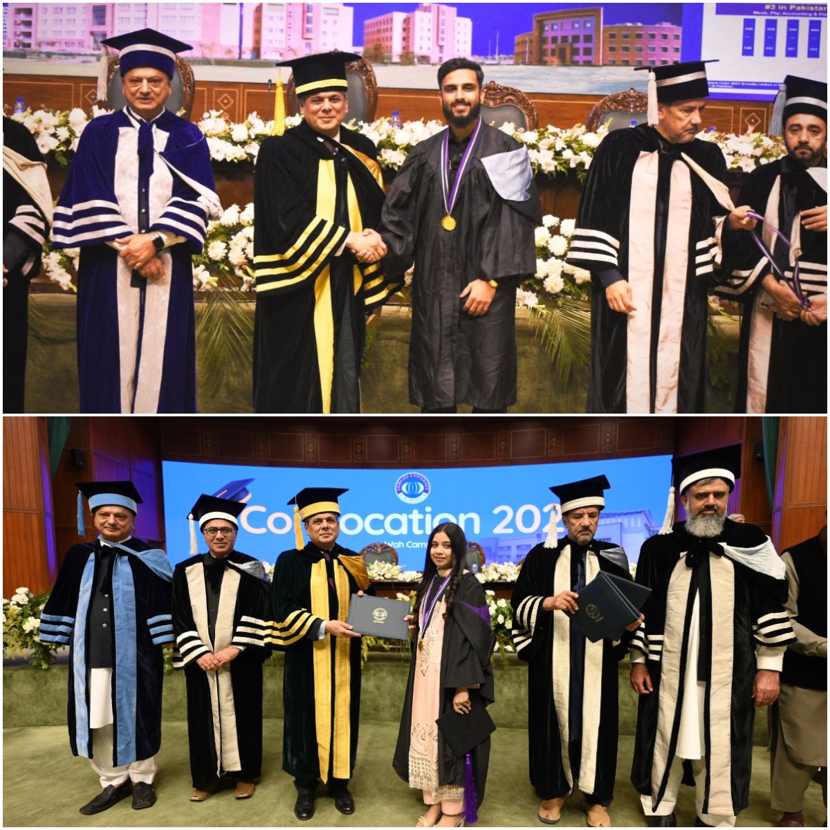 COMSATS_en's tweet image. ED COMSATS, Amb @ZakariaNafees attended Convocation of @CUIofficial Islamabad Campus; conferred Degrees &amp;amp; awarded Medals; congratulated the Graduates, Parents &amp;amp; Teachers, encouraged them to apply professional knowledge to contribute to national economy &amp;amp; strengthen society