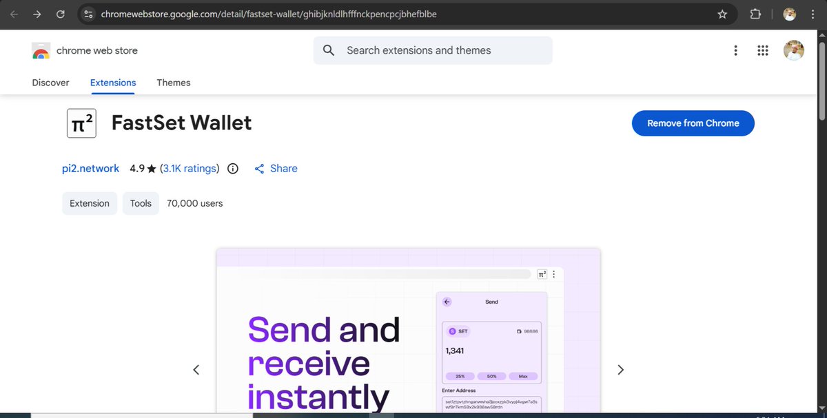 sammyhunchobnb's tweet image. FastSet Wallet is highly rated and focuses on providing a secure, non-custodial, and extremely fast user experience, leveraging the unique parallel settlement capabilities of the FastSet Network. @Pi_Squared_Pi2 #fastsetwallet