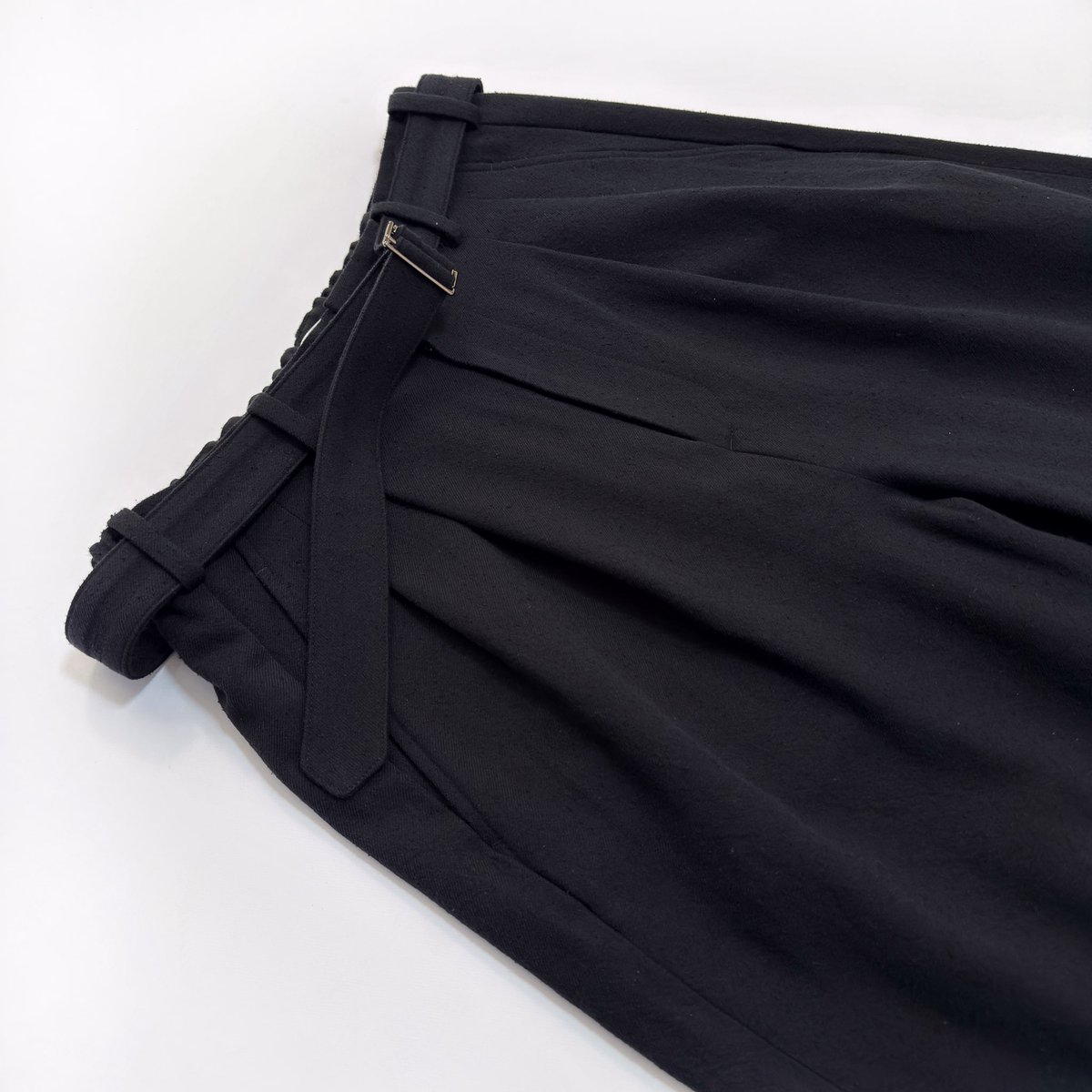 パンツ Super140's WOOL SILK NEP BELTED PANTS Super140_sWOOLSILKNEPBELTEDPAN