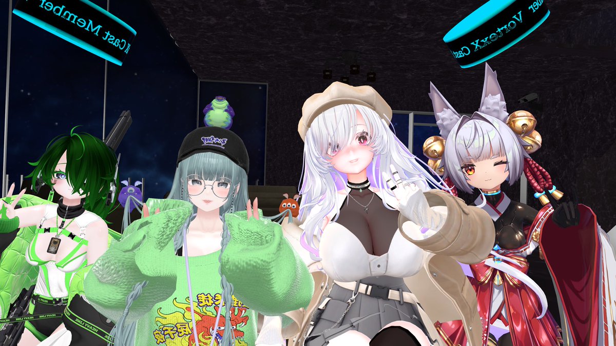 0850caress's tweet image. サイバーパンクBARイベントのVortexX初参加してきました！✨

入口からキャストさんのRPガッツリで面白いのよ！
イベント内で色々起こるのですが毎回違うらしい🤔
参加したお客さんの反応でかわることも？🤔

キャストの個々の動きやステージにも意味付けされてて勉強になりました💪
#VortexXVRC