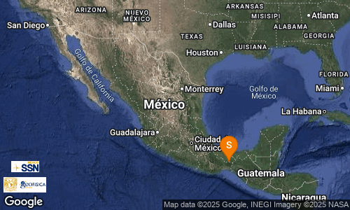 SSNMexico's tweet photo. SISMO Magnitud 4.2 Loc  79 km al SUROESTE de LAS CHOAPAS, VER 21/11/25 23:19:32 Lat 17.25 Lon -94.40 Pf 152 km https://t.co/iJfnGgXdwd