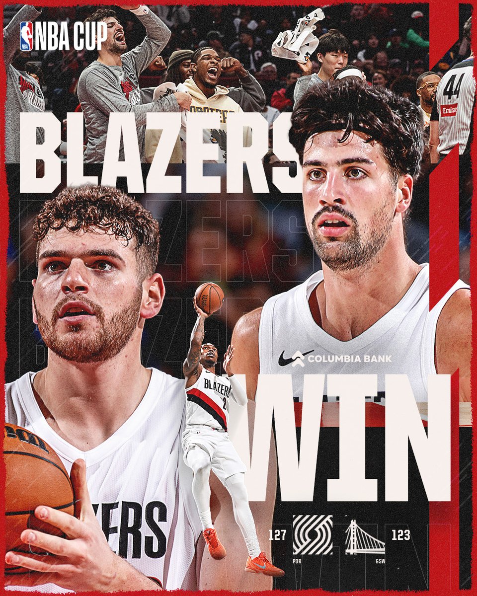 BLAZERS WIN!! 
BLAZERS WIN!! 