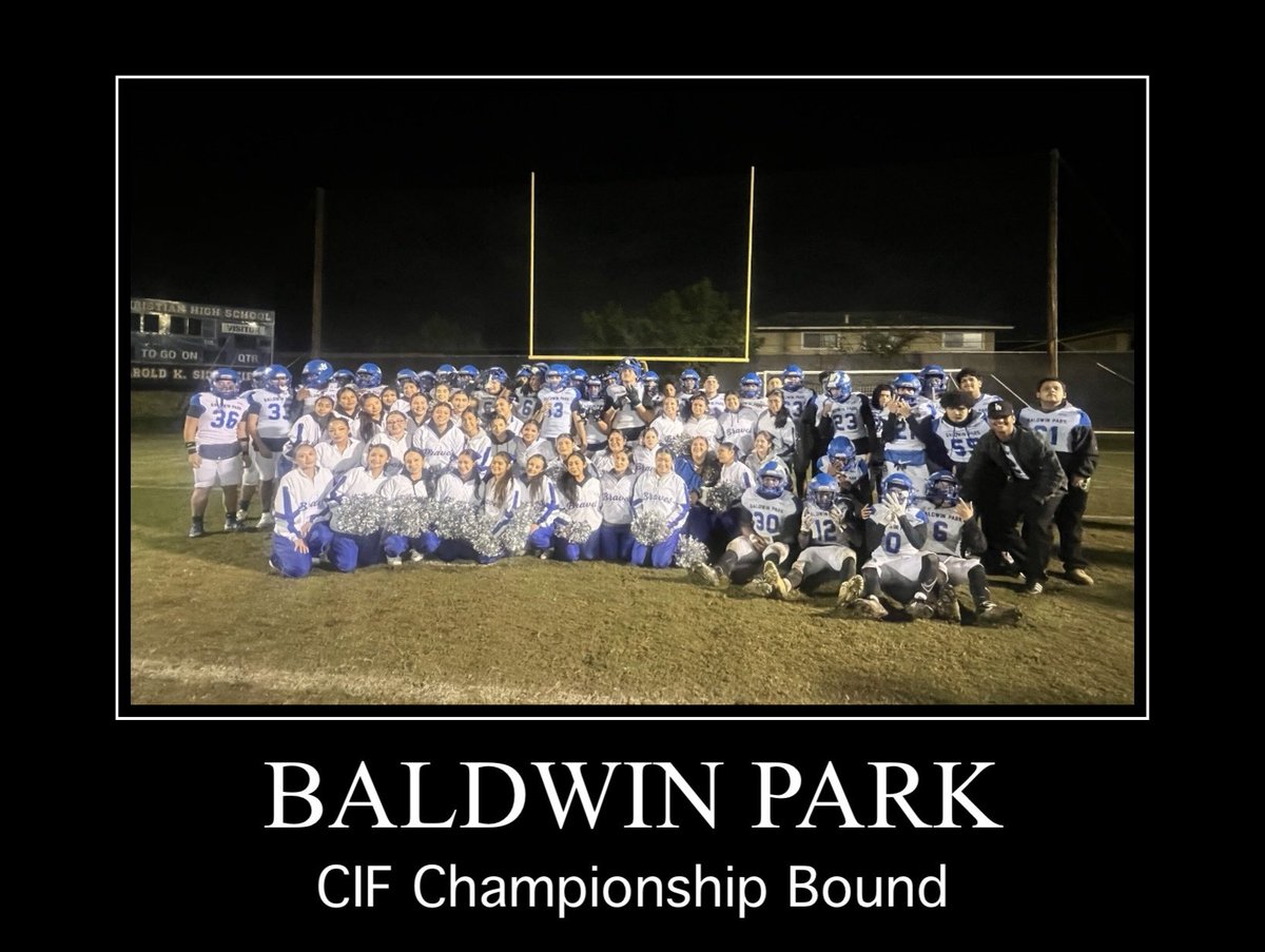 OUR BRAVES ARE CIF CHAMPIONSHIP BOUND! 🏹🏈👏👍🏼 <a href="/BPBravesFB/">Baldwin Park Football</a> <a href="/Coach_Maxie626/">Coach Maxie</a>