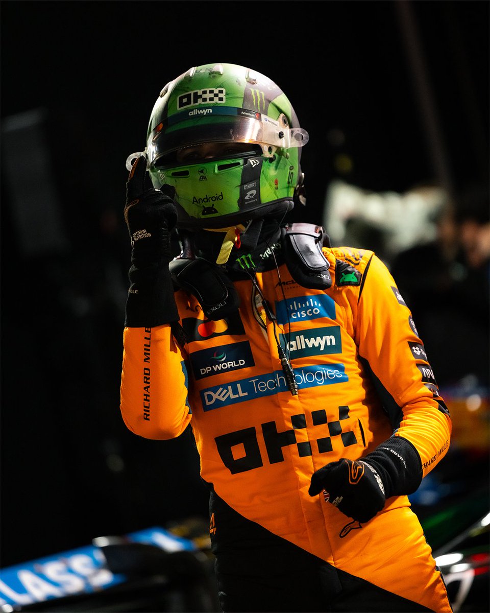 F1LasVegas's tweet image. One heck of a way to kick off your 150th race weekend 🧡🔥 @LandoNorris  

#LasVegasGP #F1