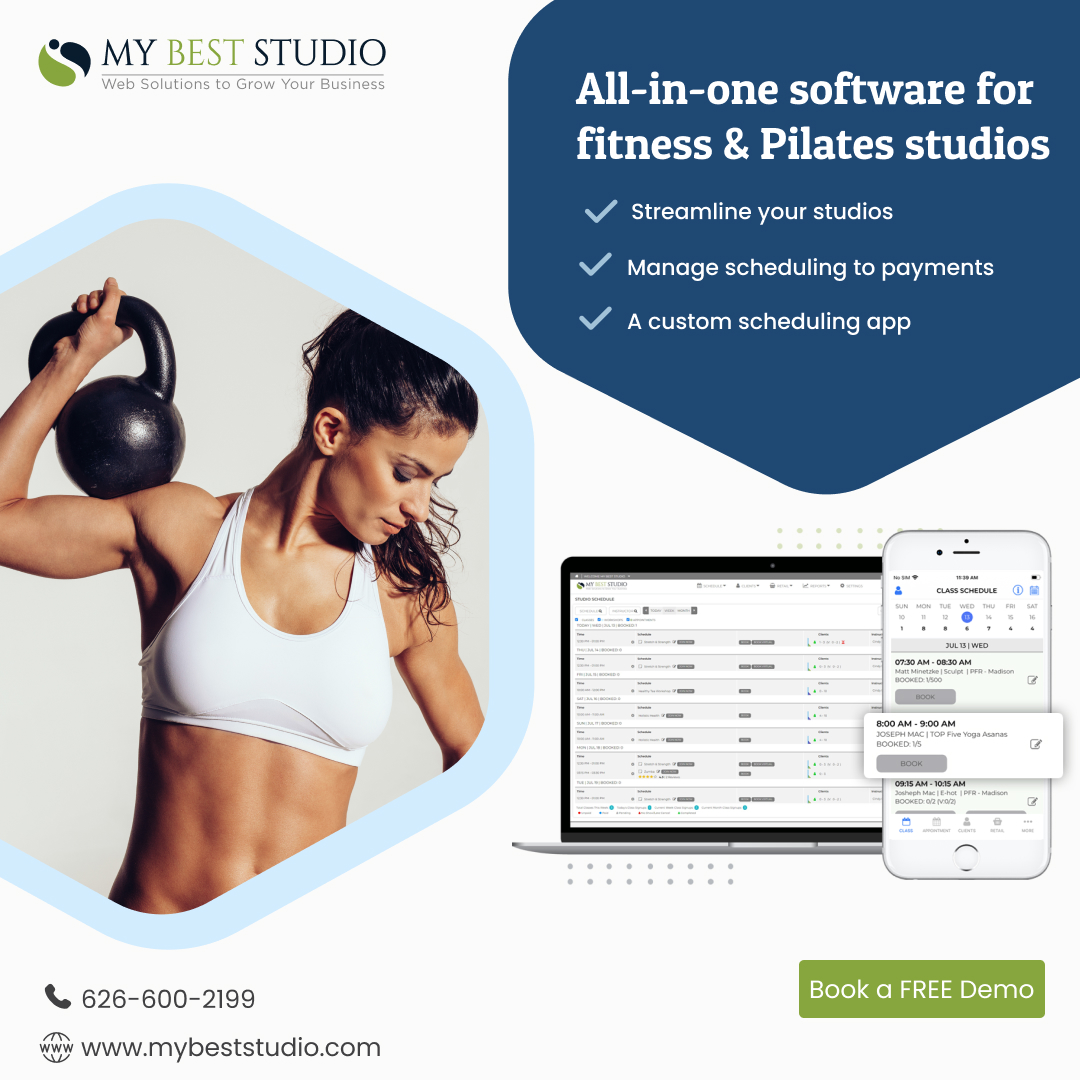 mybeststudio's tweet photo. All-in-one software for fitness & Pilates studios.
Features:
Streamline your studios
Manage scheduling to payments
A custom scheduling app
Book a FREE Demo today!
Visit: https://t.co/ALwSxWZEc0
Call: 626-600-2199
#pilatesstudiosoftware
#yoga
#fitness
#pilates
#software
#app https://t.co/FiMqty8uvy