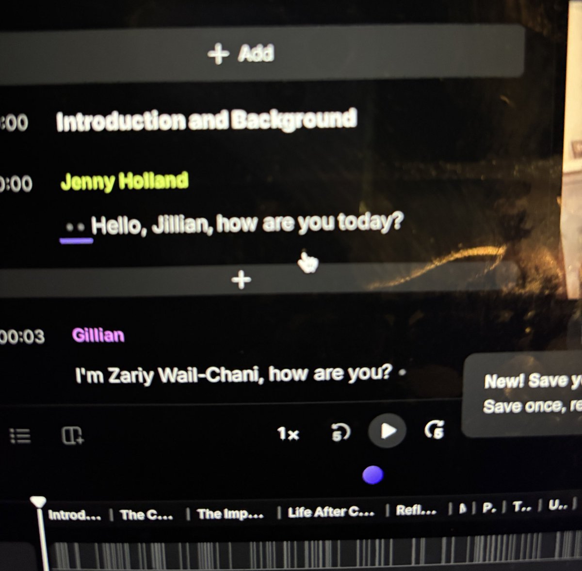 Had a lovely chat with <a href="/Gillian_Philip/">Gill, Nebraskan Land Seal 🇮🇱🏴󠁧󠁢󠁳󠁣󠁴󠁿🇬🇧</a> for YouTube. This is how the video platform transcribed her saying “I’m very well Jenny” 🤣