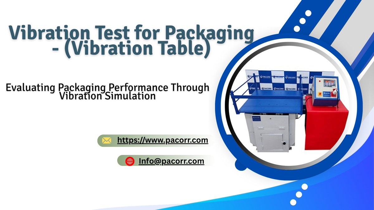 pacorr_testing's tweet image. Test Your Packaging Strength!
Our Vibration Test (Vibration Table) ensures your products stay safe during transit.
📞 +91-8882149230
📧 info@pacorr.com
pacorr.com/product/vibrat… #VibrationTest #PackagingTest