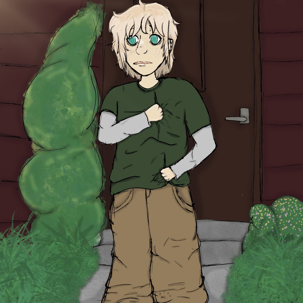 bloomuttart's tweet image. He sees things we can’t 

I’m not the happiest with this piece but I do kinda like it be kind plz- 

#TweekTweak #spTweek #southparkfanart