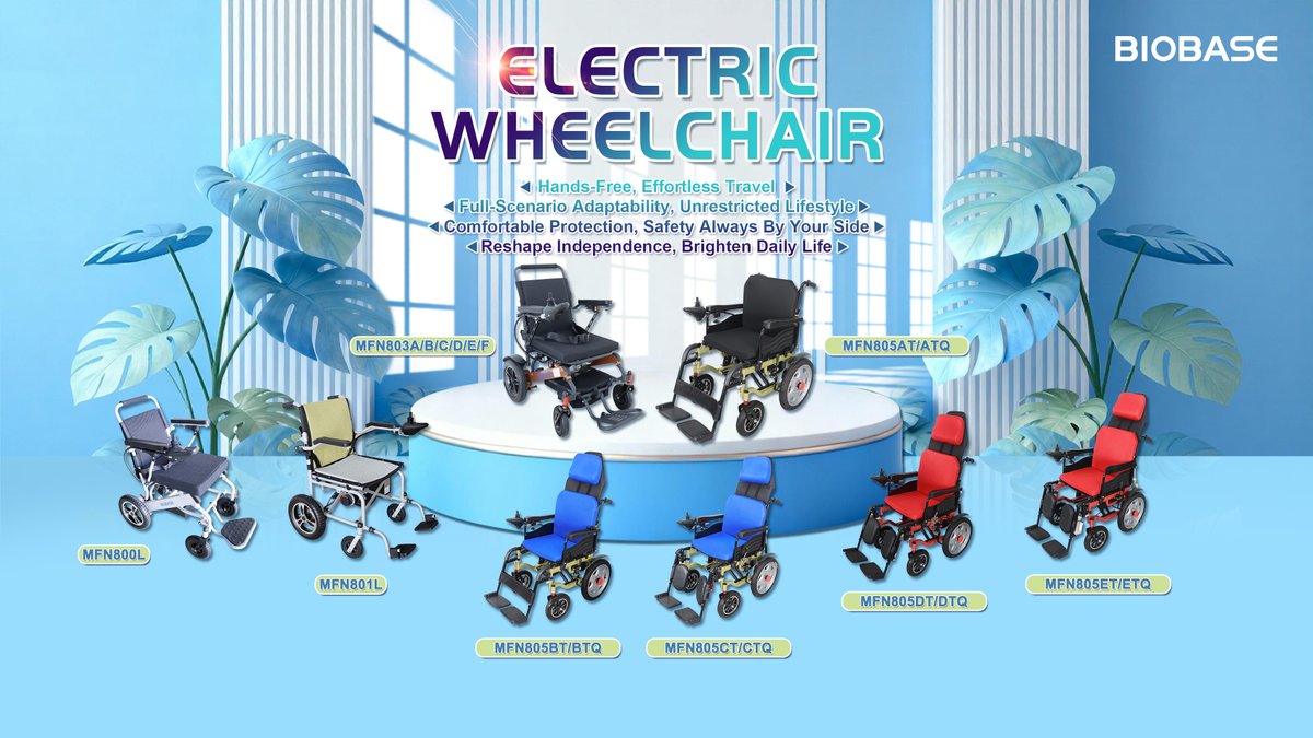 BIOBASE_CHINA's tweet image. Move with ease using BIOBASE electric wheelchairs. Multiple models designed for home, hospital, and outdoor mobility—safe, comfortable, and truly effortless.
Choose the smart way to move!
biobase.com/product-list/w…