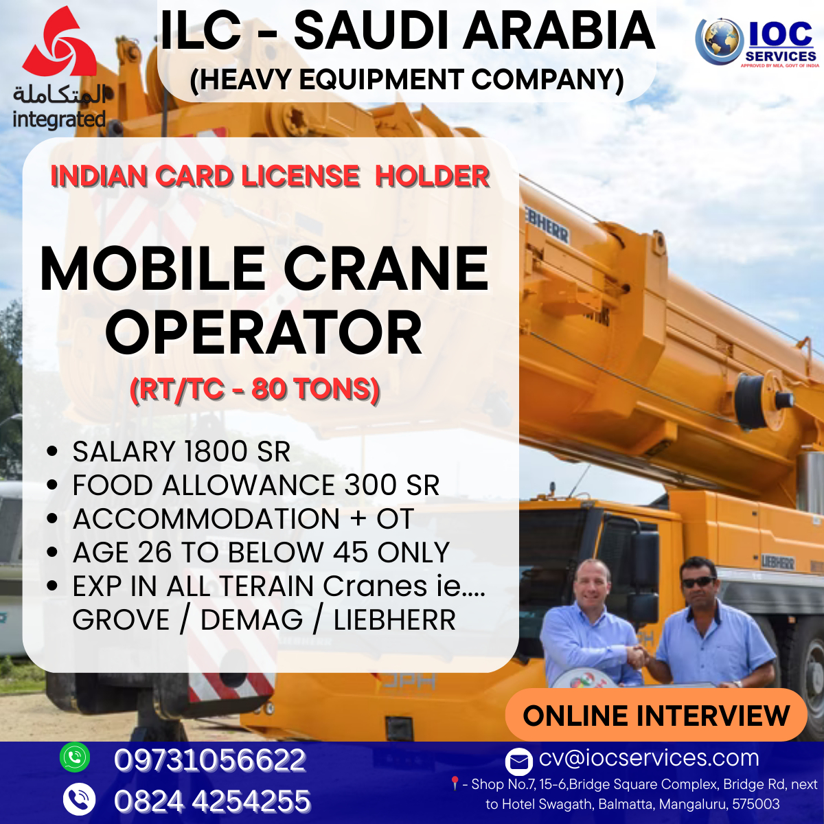 iocsgroup's tweet image. Join a vibrant team as a mobile crane operator in Saudi Arabia! 
#CraneOperator
#MobileCrane
#AllTerrainCrane
#GroveCrane
#DemagCrane
#LiebherrCrane
#CraneJobs
#HeavyLifting
#RiggingCrew
#ConstructionLift
#LiftingSolutions
#CraneSafety
#CertifiedOperator
#80TCrane
#BigCrane