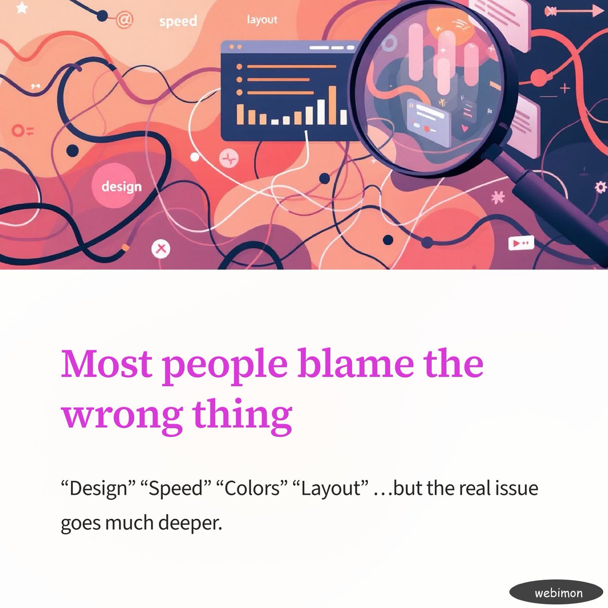 webimon's tweet image. If you could fix ONE thing about your website. what would it be?
Most sites don’t fail because of design… they fail because they don’t make people take action.
Comment the one thing you’d fix. I’ll reply with a quick audit.
#webdesign #businessgrowth #conversiondesign