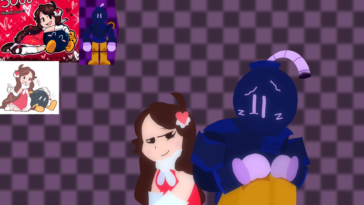 Drew <a href="/evielovesplush/">evie 🎀🤎</a> with my funky Bob-Omb design