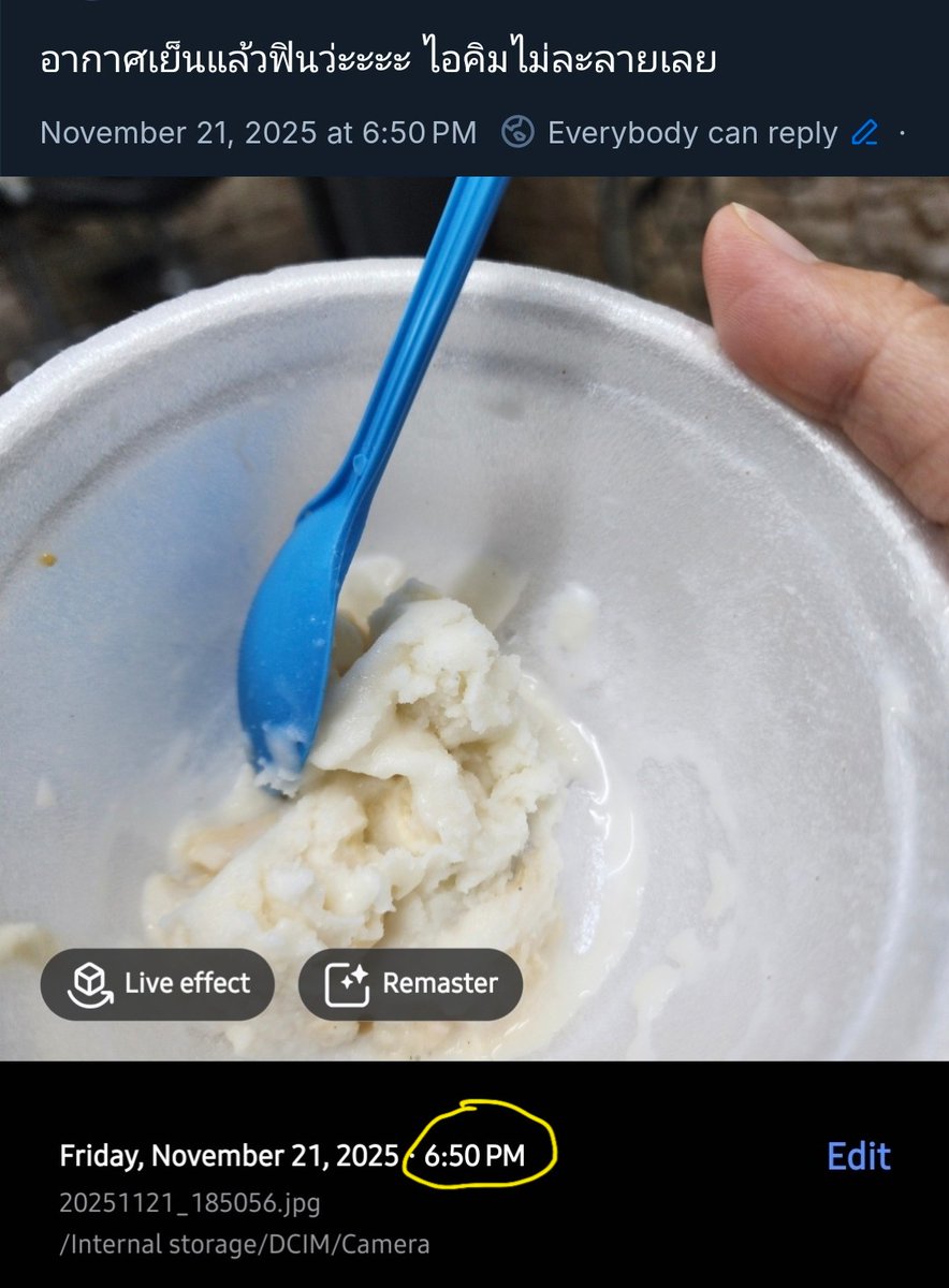 sadenbyclub's tweet image. 1. เราฟินมากที่กินไอติมแล้วไม่ละลายจนต้องโพสต์ดีใจ (ที่แอพอื่น)

2. ต่อมาร้านทำผมเปิดช่องไทยรัฐทีวีแล้วรายงานสถานการณ์​น้ำท่วมที่ภาคใต้
(ดูได้จากคลิป youtube.com/live/SJrBTriVf…  1.04.34 เป็นต้นไป)

3. เราดูข่าวแล้วรู้สึกสะเทือนใจเพราะมีผู้เสียชีวิต

4. เราจึงทวิตเตือนใจ &quot;ตัวเอง&quot;